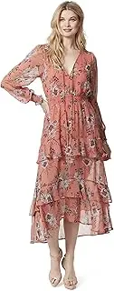 [Jessica Simpson] Women's Harmony Tiered Hi-lo Maxi Dress