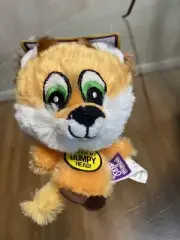 Multipet Pet Knobby Noggins 4 inch Fox big head tiny body dog toy big squeaker