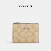 在飛比找蝦皮商城優惠-【COACH】經典Logo摺疊皮夾-SV/亮卡其色/粉白色(