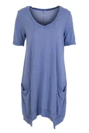 Bamboo Panelled Tunic W Pockets--VIG-VCB092