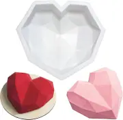 Diamond Heart Silicone Cake Mold Silicone Baking Mold Heart Cake Mold