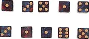 QUMIIRITY 10Pcs Two Color Dices with Acrylic Game Dices for Board Games Educational Counting and Comfortable for Family Gatherings and Parties