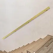 1ft 3ft 5ft 7ft 15ft 20ft Stair Handrail Wall Mount, Metal Wrought Iron Staircase Banister Railing Support Rod, Safety Anti-Slip Stair Rail for Villa Loft Corridor Basement(7ft/210cm)