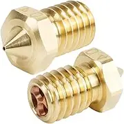 2PCS V6 3D Printer Nozzles 0.4mm High Flow CHT Brass Nozzles Extruder Nozzles High Flow 3D Printer Extruder Parts for Filament 1.75mm V5-V6 M6 3D Printer