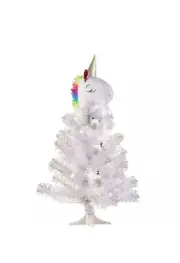 UNICORN HOLIDAY SPRING EASTER TREE / 2 FT / 60 TIPS / 20 COOL WHITE LED LIGHTS