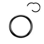 10Pcs Hinged Segment Nose Ring Stainless Steel Nose Hoop Septum Clicker Piercing
