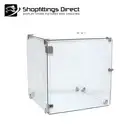 Small Display Case Cabinet Glass Cube Counter Top Showcase LED light CB1