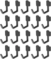 20pcs Plastic Pegboard Hooks, J Display Hook, Shelf Hanger Supplies Peg Board Hooks for Hanging Tools,(Black)