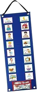 CAXUSD Toddler Calendar Learning for Home Daily Schedule Chart Boys and Girls Chart Visual Schedule for Toddlers