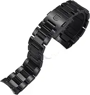 [AEHON] Silver black Stainless steel Watchband Bracelets Curved end Solid Link 22mm for TAG heuer steel watch men straps