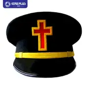 Past Commander Knights Templar Commandery Fatigue Hat - Hand Embroidered