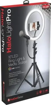 Halo Light Pro 10" USB LED Ring Light with Tripod for YouTube & Live Streamers!!