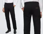 Berluti Wool Straight - Leg Pants Cargo Trousers Leather Patch Army S