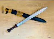 Custom Handmade Carbon Steel Blade Viking Sword-Camping-Hunting-Full Tang Sword