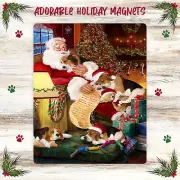 Beagle Dog Large Magnet for Refrigerator and Dishwasher Christmas NWT