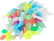 50pcs Glow The Dark Aquarium Gravel Decorative Pebbles for Succulents Compact Flowerpot Stones Safe for Freshwater Saltwater Environments for Craft Projects Garden Decor