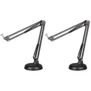 2 Set Technical Pro Microphone Suspension Height Adjustable Crane Arm Mic Holder