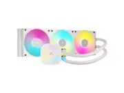 CORSAIR iCUE LINK TITAN 360 RX RGB Liquid CPU Cooler – White – RX120 RGB Fans –