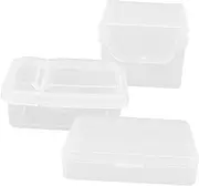 HOODANCOS 3Pcs Card Box Organizer Storage Container for Game Cards Art Supplies and Crafts Durable Double Buckle Design for Bedrooms Offices and Craft Rooms
