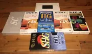 7 x BLANK: VHS VIDEO TAPE LOT : Free Postage