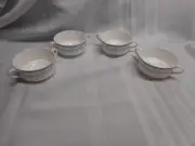Lenox Decor UPTOWN Cream Soup Cups Double Handled Rimmed No Saucers Lot Of 4