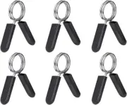 6pcs Barbell Clip Clamps Dumbbell Spring Lock Collars with Plastic Handle for