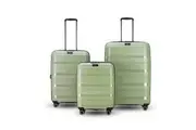 3pc Tosca Comet Suitcase Checked Carry On Travel Trolley Luggage Set Sage