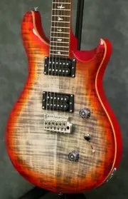 PRS SE Custom 24 Electric Guitar Charcoal Cherry Burst Finish - W/Setup & Bag