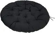 JISADER Padded Seat Cushion Hanging Egg Chair Cushion Garden Chair Mat Replacement for Outdoor, Black