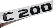 SCPCKZETZN 3D ABS Black Car Rear Trunk Badge Letters Sticker Logo C200 C260 C300 4MATIC Emblem Fit for Mercedes C 260 300 W205 W204 Accessories(C200)