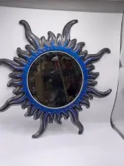 Hand made resin mirror with sun