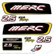 Fits Mercury 2.5 Liter EFI Racing Decal Kit - Custom Red/Yellow