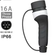 EV Charger Type2 Plug Adapter 16A 32A EVSE Charger Female Car Side IEC62196-2 Convertor 1 Phase 3 Phase for Electric Vehicle Car 16A 11KW 3 Phase