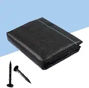 Weed Control Fabric Membrane with Securing peg,Weed Barrier Fabric Water Permeable,Heavy Duty Landscape Fabric for Garden Plant Mulch Membrane (Size : 1x10m/3.28x32.8ft)