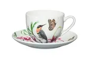 Maxwell & Williams Eloise Short Lyric Cup & Saucer 240ml - Spinebill Honeyeate
