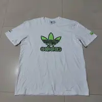 在飛比找PopChill優惠-[二手] adidas 愛迪達 螢光 三葉草 短tee 上衣