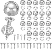 uxcell Brass Decorative Screws with Caps, Mirror Screw Self Tapping Screws Decorative Cover - Fitting for(Furniture Fixing- Wall Hangings - Wood Handcrafted) 9mm & 20 Pack & Silver