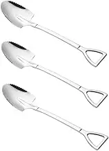 BRIGHTFUFU Grapefruit Pear Mud Scoops 3 Pcs Set Serrated Edge Fruit Scraping Spoon 304 Stainless Steel Baby Food Feeding