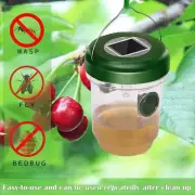 Solar Powered Wasp Trap Catcher With LED Outdoor Reusable Bee Hornet No Harm USA