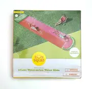 Sun Squad 2-Lane Water-Filled Watermelon Water Slide Built-In Sprinklers NEW