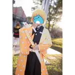 COSPLAY COS 現貨 二手 鬼滅之刃 善逸 假髮 衣服 鞋子 道具日輪刀