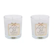 2x Gibson Gifts Jewelled Scented Candle Decor Cashmere/Silk Scent 21st Birthday