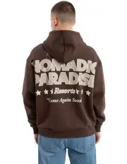 [Nomadic Paradise] Hotel Oversized Hoodie in Brown