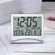 New Digital Travel Alarm Clock Foldable Temperature LCD Clock Compact Desk Timer