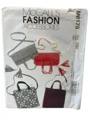 McCalls Sewing Pattern M6175 Bag Purses Tote Clutch