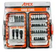 38pc APEX CRESCENT IMPACT SCREW BIT DRILL DRIVER NUT SETTER SET PHILLIPS AMSET38
