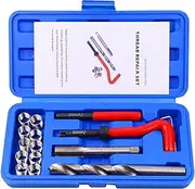 15pcs Thread Repair Kit M12 x 1.0mm Metric Thread Repair Insert Kit Compatible Hand Tool Set for Auto Repairing (M12-1.0) (HX3101K-USN)