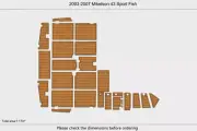 2007 Mikelson 43 Sport Fish Cockpit Swim Platform EVA Pads Foam Teak Deck floor