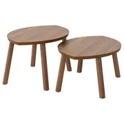 STOCKHOLM Nest of tables, set of 2, walnut veneer