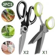 3Pcs Kitchen Scissors Set Stainless Steel Chicken Bone Cutting Shears·-